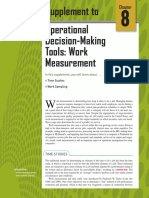 Operational Decision-Making Tools: Work Measurement Supplement To