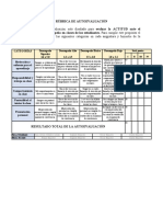 Rúbrica de Autoevaluación