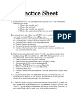 Practice Sheet Business Math MT