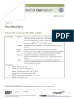 Mathematics Curriculum: Real Numbers