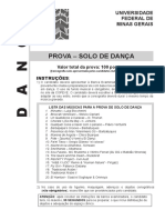 Vestibular UFMG 2019 prova solo dança