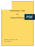 Performance Task in General Biology