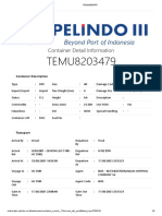TEMU8203479: Container Detail Information