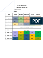 Horario 2021