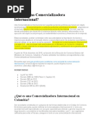 Qué es una Comercializadora Internacional