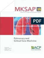 MKSAP 18 Pulmonary and Critical Care Medicine