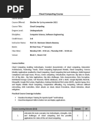 Cloud Computing Course Outline 