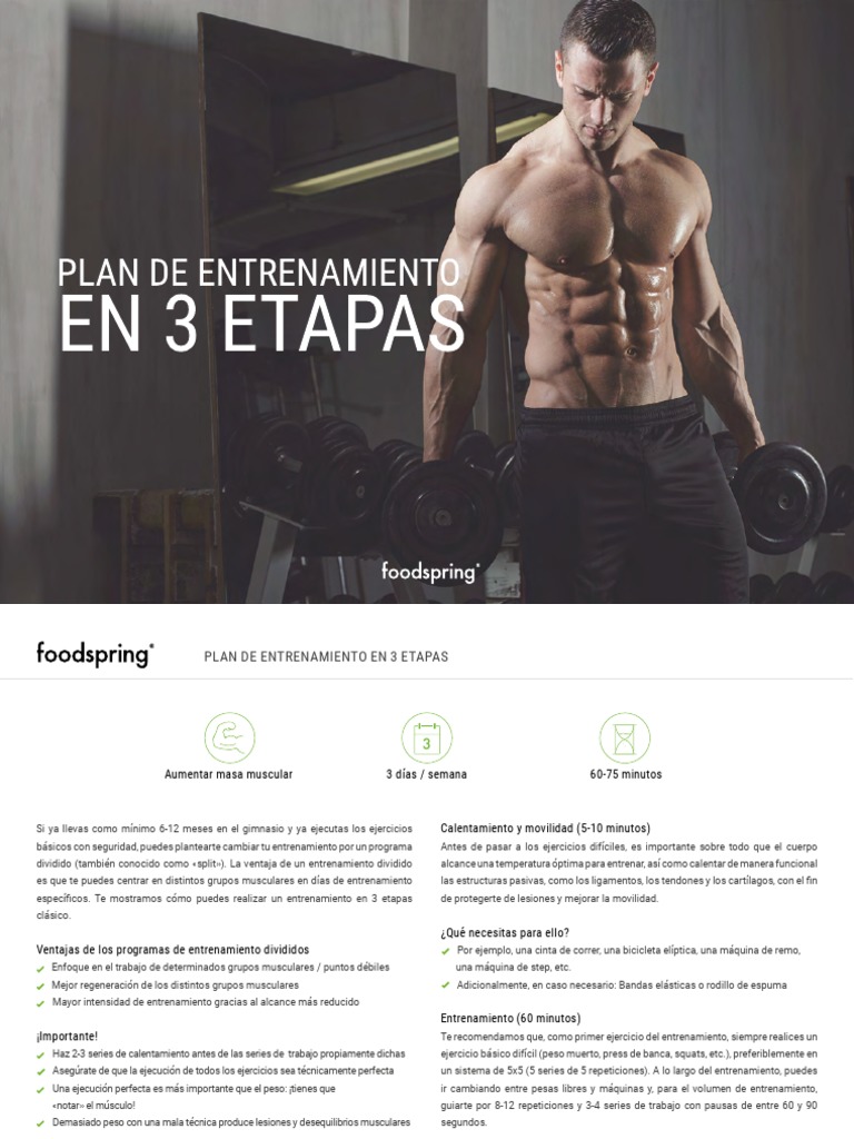 Plan de Entrenamiento en 3 Etapas PDF PDF M sculo Rueda de andar