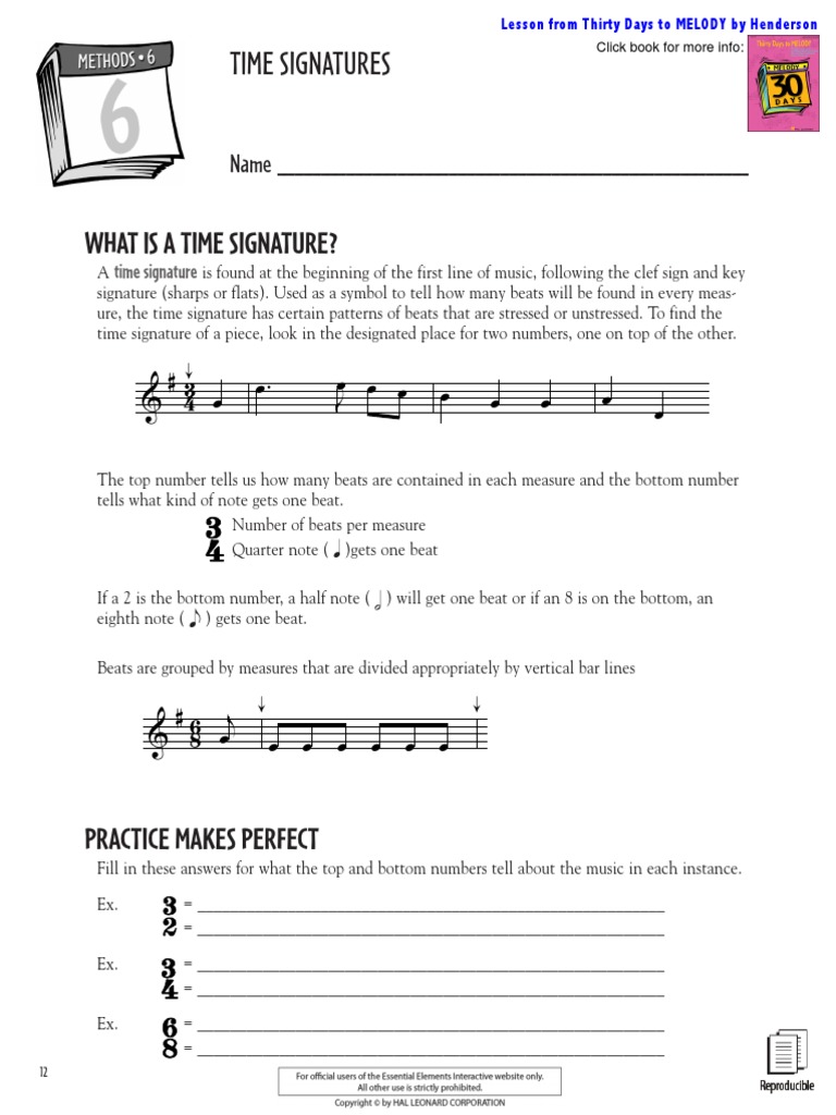 Time Signatures: What Is A Time Signature? | PDF | Elements Of Music ...