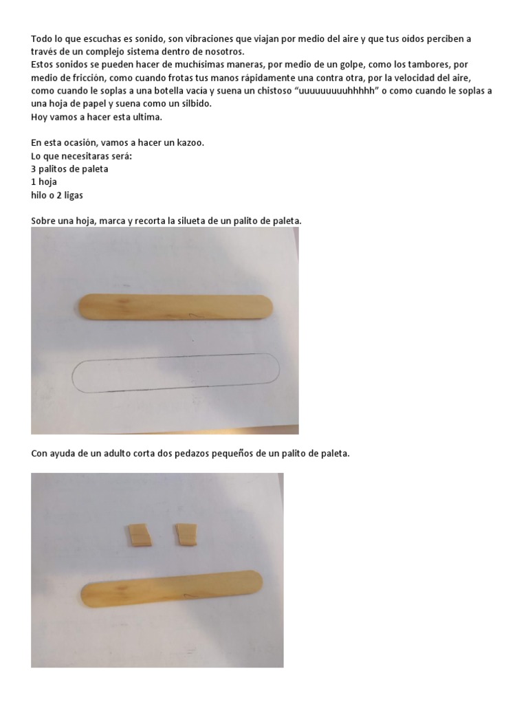 Cómo hacer un kazoo casero | PDF | Estudios de idiomas extranjeros ...