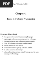 Basics of Javascript Programming: K. K. Wagh Polytechnic, Nashik-3