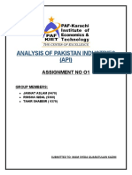 ANALYSIS OF PAKISTAN INDUSTRIES_ASSIGNMENT NO 01