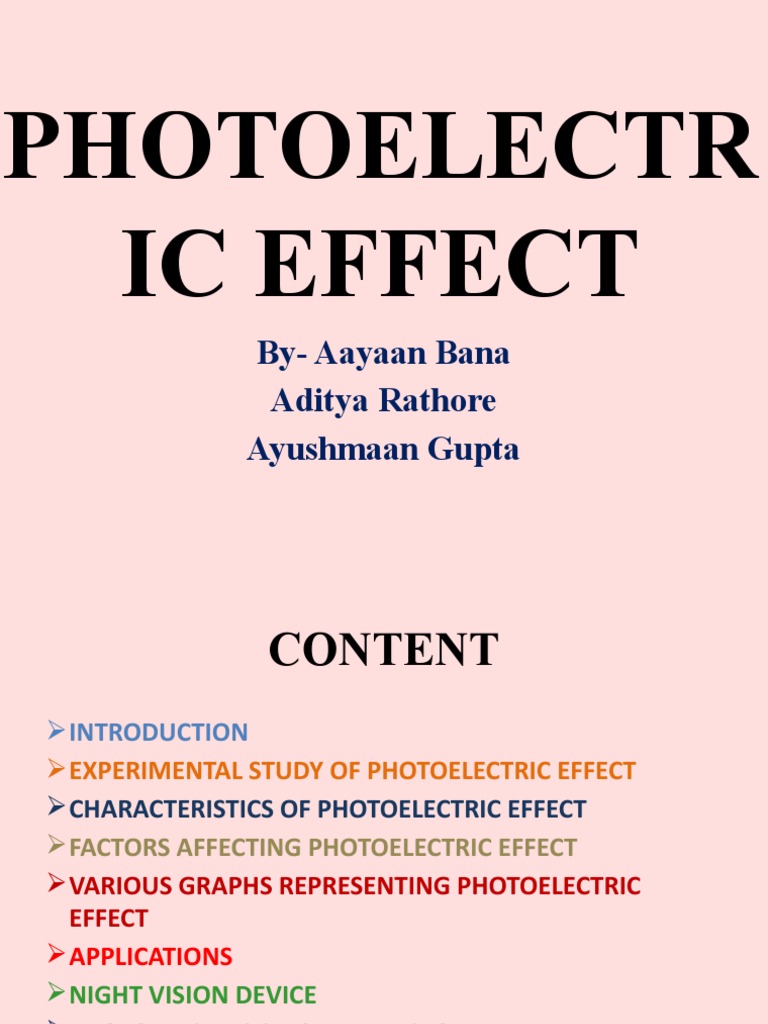 Photoelectric Effect | PDF | Photoelectric Effect | Radiation