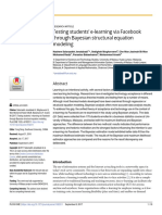 Testing Students' E-Learning Via Facebook Through Bayesian Structural Equation Modeling