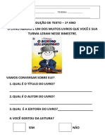 PRODUÇÃO DE TEXTO – 1º ANO (2011)