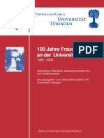 100 Jahre Frauenstudium An Der Universität Tübingen (Various)