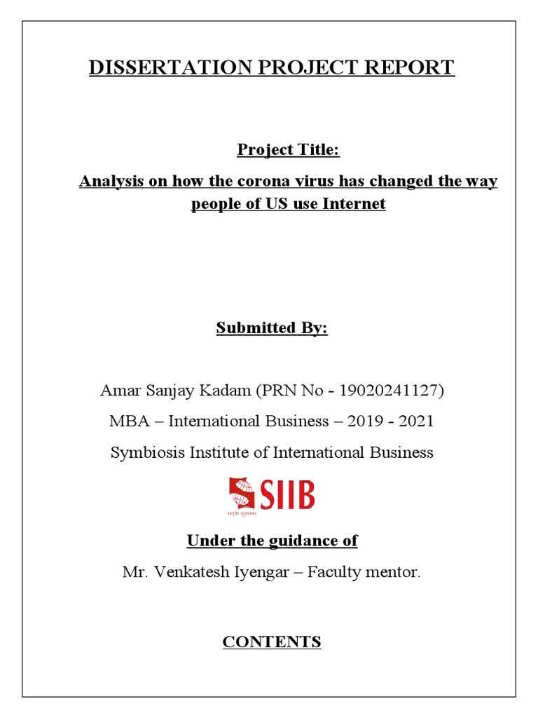 Dissertation Project Report | PDF | Videotelephony | Telecommuting