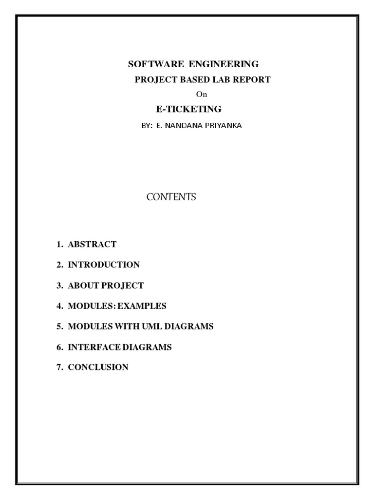 Software Engineering: Project Based Lab Report | PDF | Use Case ...