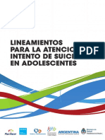 Lineamientos para la Atención del Suicidio Adolescente Msal Argentina (2012)
