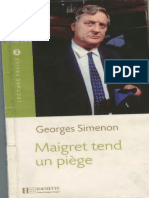 Georges Simenon. Maigret Tend Un Piège. HACHETTE Français Langue Étrangère