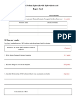 Titration of Sodium Hydroxide With Hydrochloric Acid Report Sheet