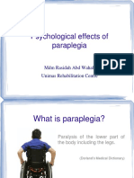 Psychological effects of paraplegia RAW