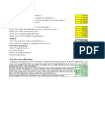 Starting numbers and default assumptions for DCF valuation