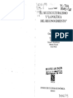 Charles Taylor, (1992) - El Multiculturalismo y La Política Del Reconocimiento