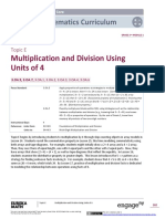 Multiplication and Division Using Units of 4: Mathematics Curriculum