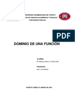 Dominio de Una Función