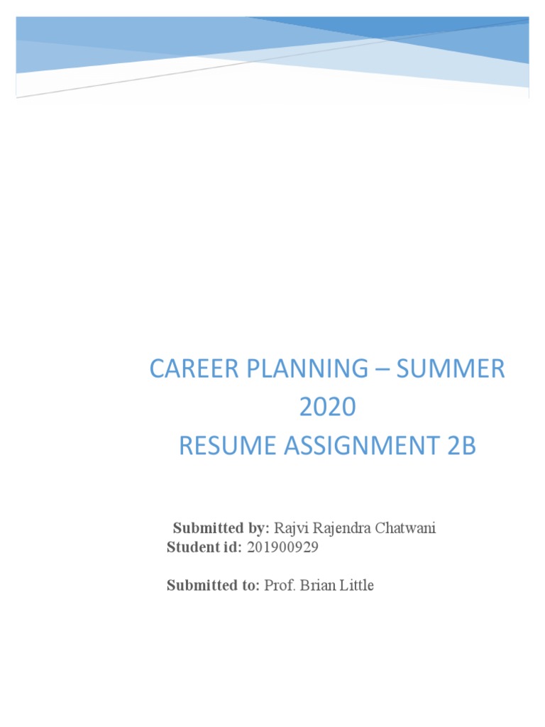 Curriculum Vitae - Assignment | PDF | Teachers | Human Nature
