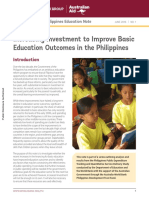 Increasing Investment To Improve Basic Education Outcomes in The Philippines