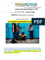 TRABAJO PRÁCTICO - 1° Ciclo Básico - La Violencia en La Escuela