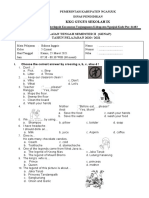 KKG Gugus Sekolah Ix: Penilaian Tengah Semester Ii (Genap) TAHUN PELAJARAN 2020 / 2021