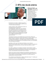 Contrata AMLO 46% Más Deuda Externa - REFORMA 05.04.2021