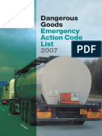 UK - Dangerous Goods Emergency Action Code List 2007