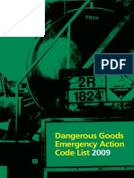 UK - Dangerous Goods Emergency Action Code List 2009