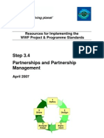 Step 3.4 Partnerships and Partnership Management: Resources For Implementing The WWF Project & Programme Standards