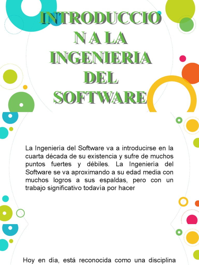 Primera Clase - Introduccion A La Ingenieria Del Software | PDF ...
