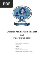 Communication Systems Practical FIle - Praneet Kapoor