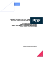 Lineamientos Para La Gestión y Administración Del Programa Ampliado de Inmunizaciones -Pai –2020