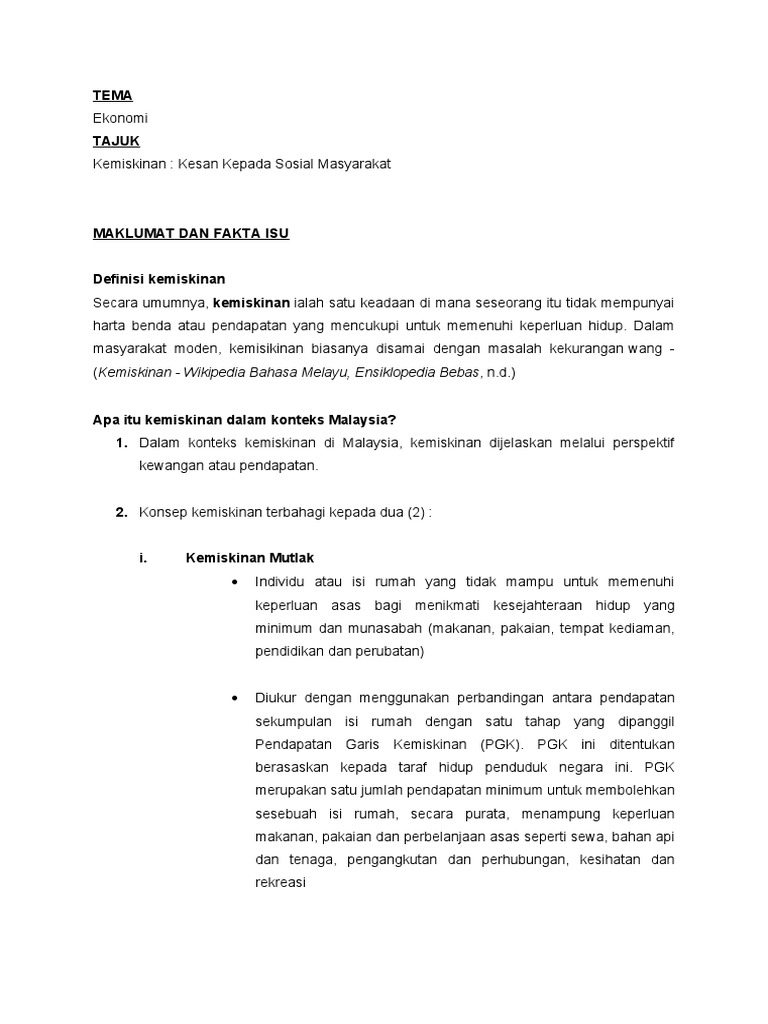 Kesan Kemiskinan Kepada Sosial Masyarakat  PDF