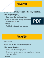 English Lesson Prayer and Pre-TestTITLE Prayer, Listening, Reading and Speaking PracticeTITLE ESL Lesson with Prayer, Tests and Exercises TITLE English Class with Opening Prayer and Sample Tests
