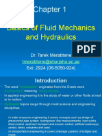 Chapter #1 - Basics of Fluid Mechanics and Hydraulics