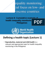 Health Inequality Monitoring: With A Special Focus On Low-And Middle-Income Countries