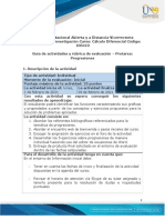 Guía de Actividades y Rúbrica de Evaluación - Pre Tarea - Progresiones