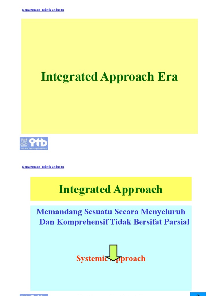 Integrated Approach in Industrial Engineering | PDF | System ...