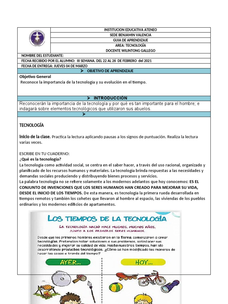 1eraGUIA DE INFORMATICA 3 2021 | PDF | Aprendizaje | Science