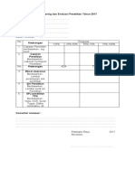 Form Monitoring Dan Evaluasi Penelitian Tahun 2019