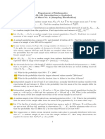 Department of Mathematics MAL 108 (Introduction To Statistics) Tutorial Sheet No. 6 (Sampling Distribution)